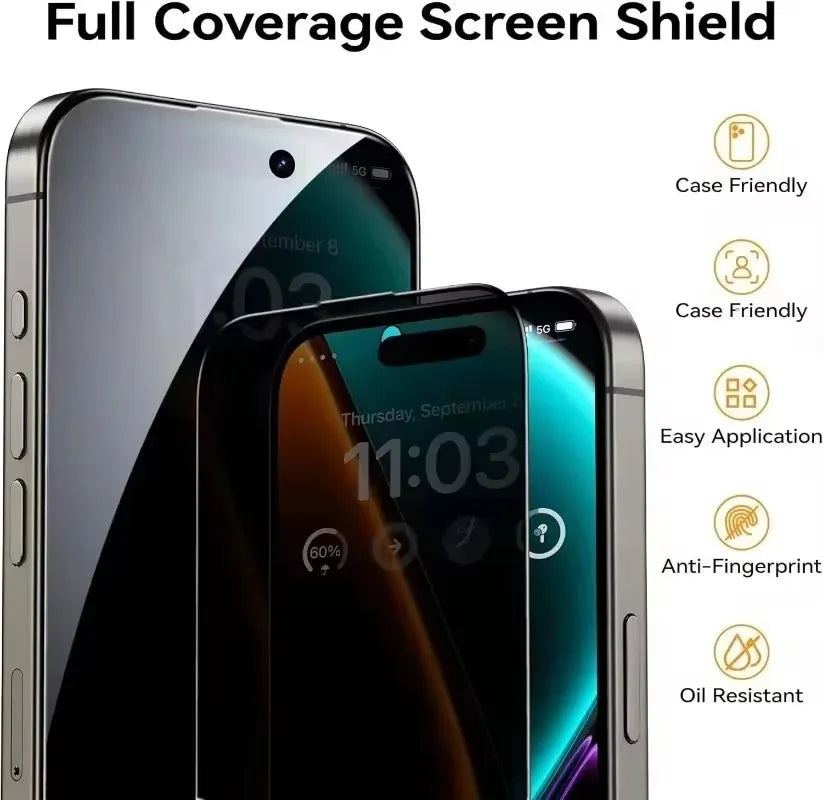 4Pcs anti-spy privacy screen protector